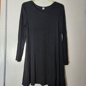 XL Black Old Navy Long Sleeve Swing A-line Swing Dress